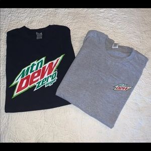 2 Mountain Dew T-shirts